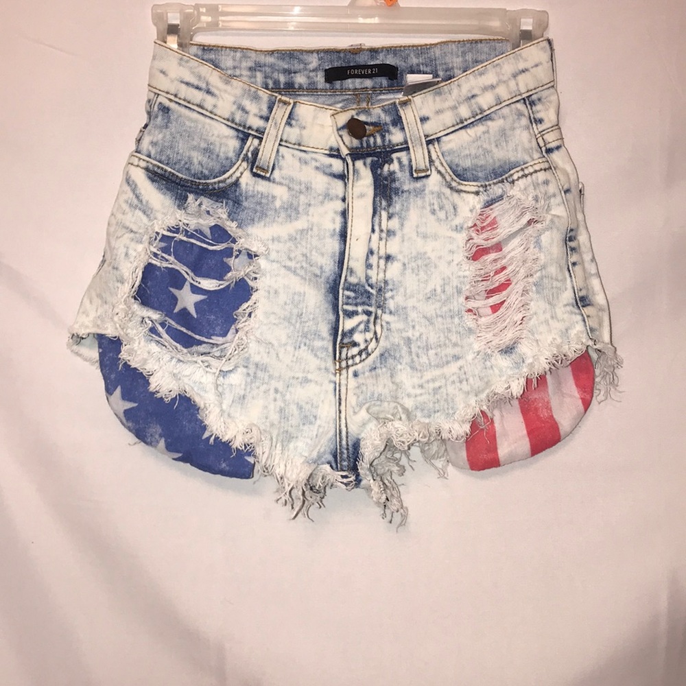 4th of July distressed shorts ❤️💙